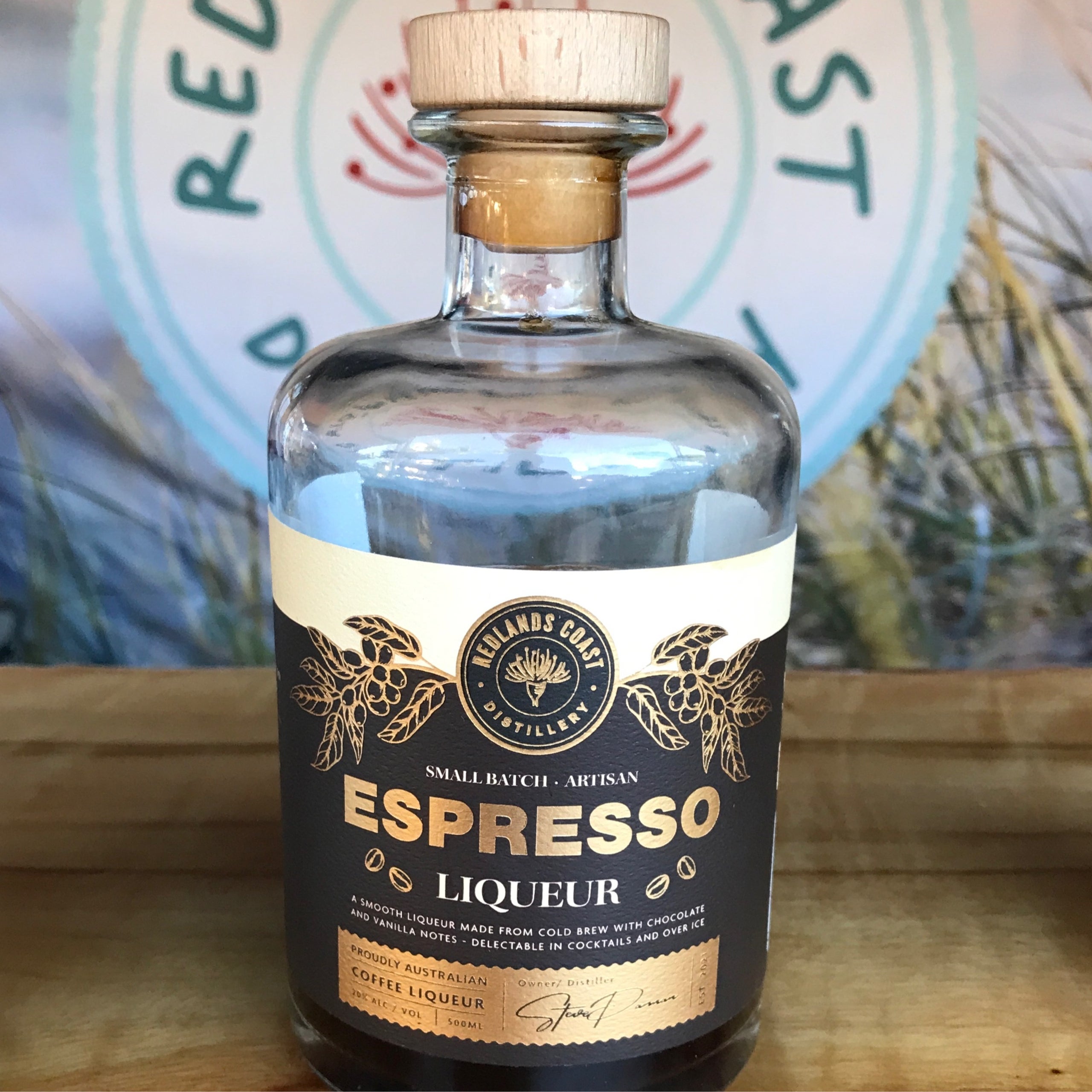 Espresso Liqueur 500ml Redlands Coast Distillery 2/2 Christine Place